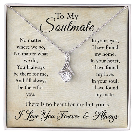To my soulmate necklace - Gifts For Wife, Girlfriend, Fiancé On Birthday, Christmas, Valentine, Mother's Day