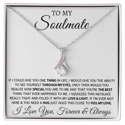 To my soulmate necklace - Gifts For Wife, Girlfriend, Fiancé On Birthday, Christmas, Valentine, Mother's Day