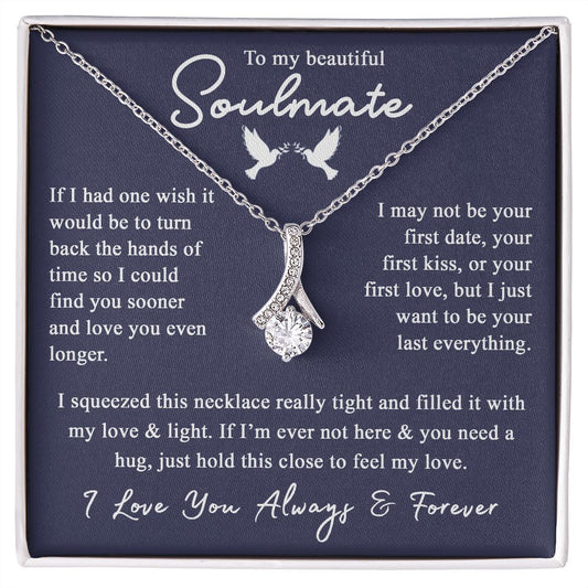 To my soulmate necklace - Gifts For Wife, Girlfriend, Fiancé On Birthday, Christmas, Valentine, Mother's Day