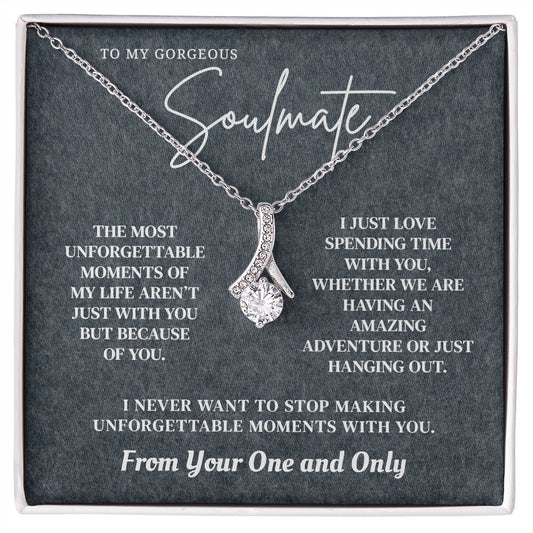 To my soulmate necklace - Gifts For Wife, Girlfriend, Fiancé On Birthday, Christmas, Valentine, Mother's Day