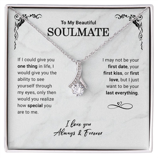 To my soulmate necklace - Gifts For Wife, Girlfriend, Fiancé On Birthday, Christmas, Valentine, Mother's Day