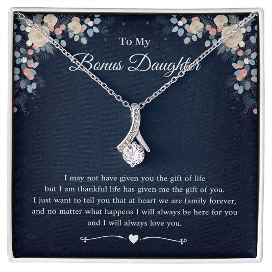 Gifts For Step Daughter - To My Bonus Daughter Necklace From Stepdad Or Stepmom