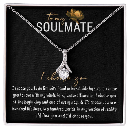 To my soulmate necklace - Gifts For Wife, Girlfriend, Fiancé On Birthday, Christmas, Valentine, Mother's Day