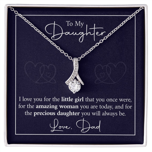 To My Daughter Gifts From Dad - Daughter Necklace Gift For Christmas, Thanksgiving, Birthday, Graduation, Wedding