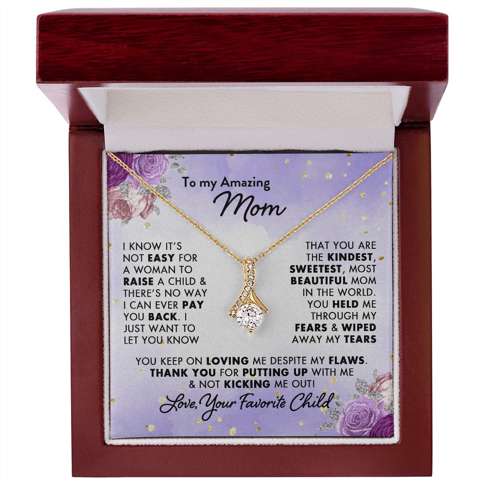To My Mom Necklace - Gifts For Mom From Son And Daughter
