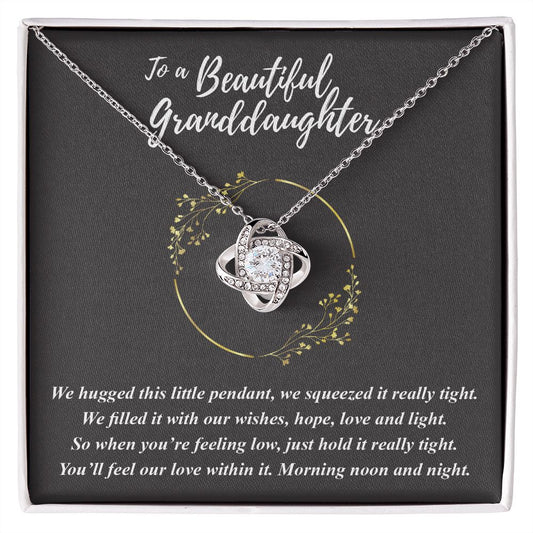 To My Granddaughter Necklace - Gifts For Granddaughter On Birthday, Graduation, Wedding, Christmas