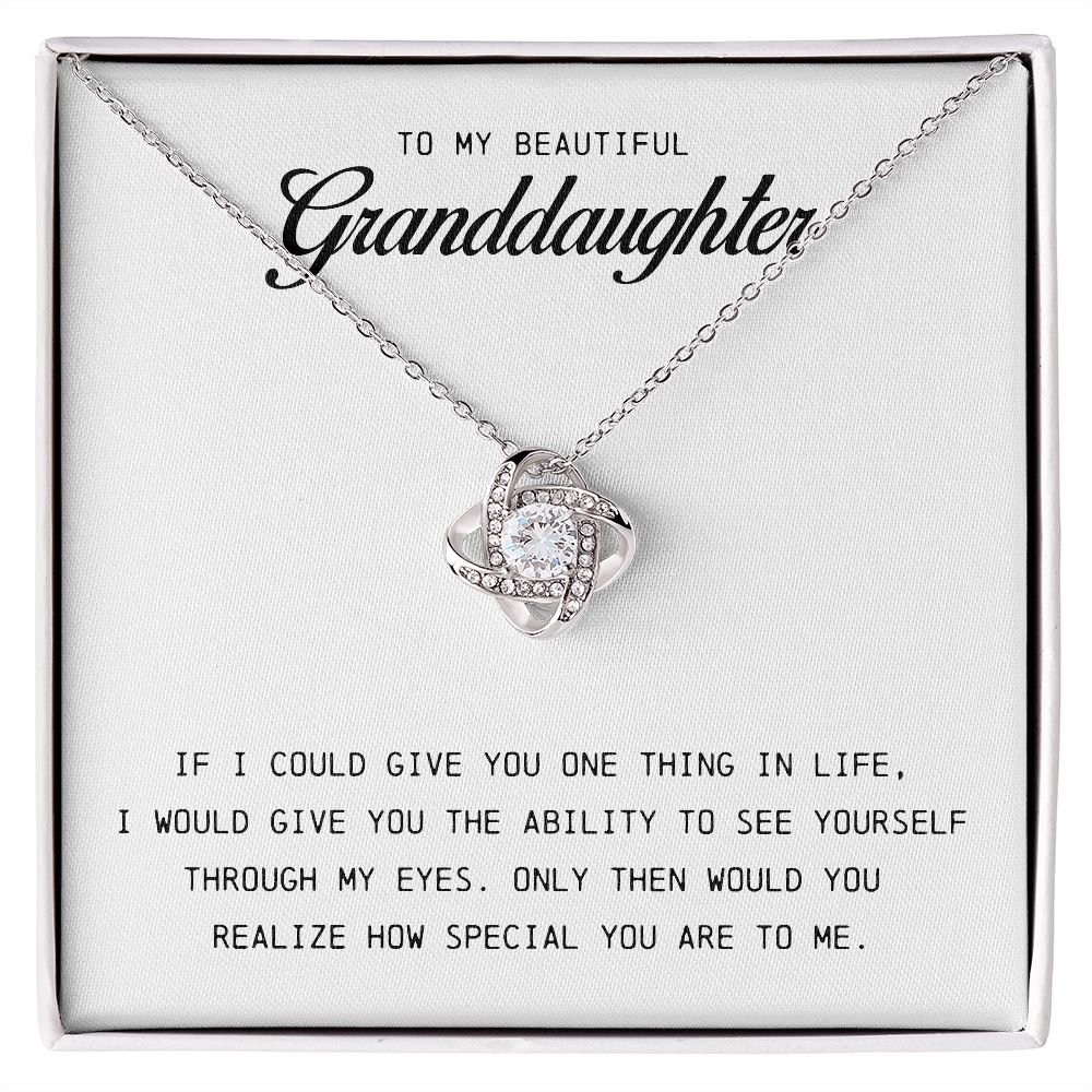 To My Granddaughter Necklace - Gifts For Granddaughter On Birthday, Graduation, Wedding, Christmas