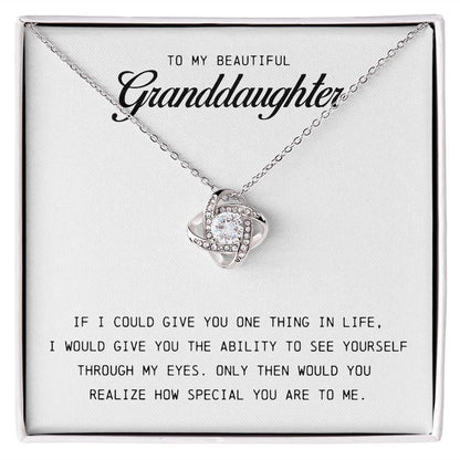 To My Granddaughter Necklace - Gifts For Granddaughter On Birthday, Graduation, Wedding, Christmas