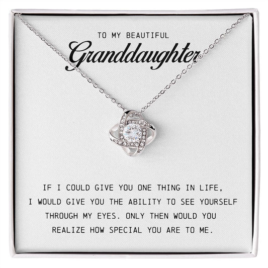 To My Granddaughter Necklace - Gifts For Granddaughter On Birthday, Graduation, Wedding, Christmas