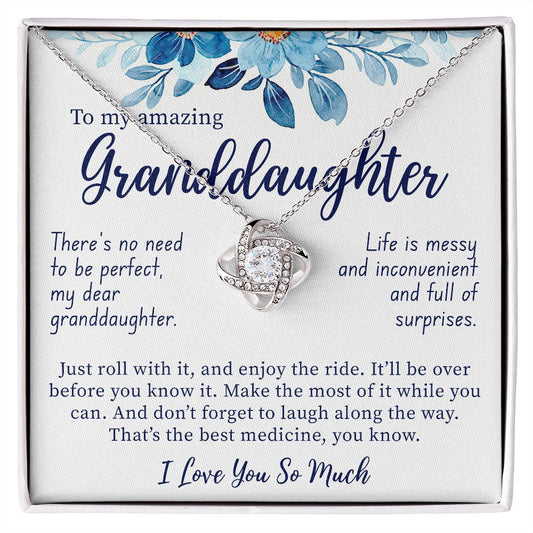 To My Granddaughter Necklace - Gifts For Granddaughter On Birthday, Graduation, Wedding, Christmas