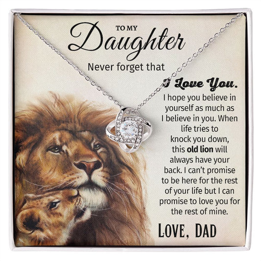 To My Daughter Gifts From Dad - Daughter Necklace Gift For Christmas, Thanksgiving, Birthday, Graduation, Wedding