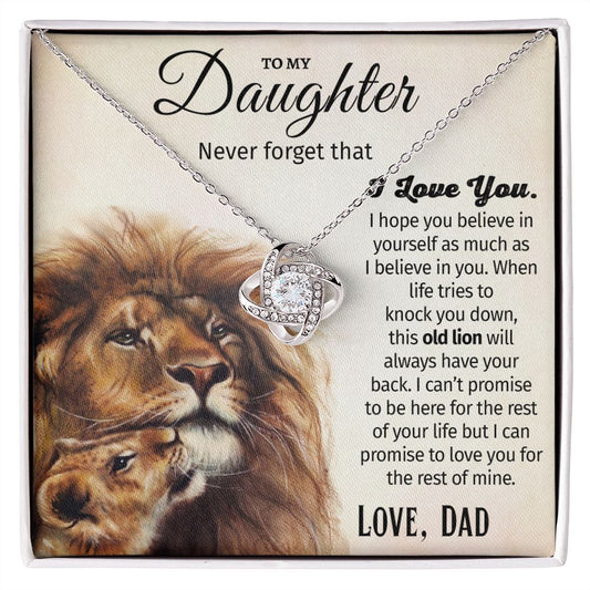 To My Daughter Gifts From Dad - Daughter Jewelry For Christmas, Thanksgiving, Birthday, Graduation, Wedding