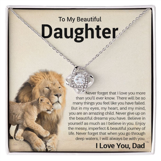 To My Daughter Gifts From Dad - Daughter Jewelry For Christmas, Thanksgiving, Birthday, Graduation, Wedding