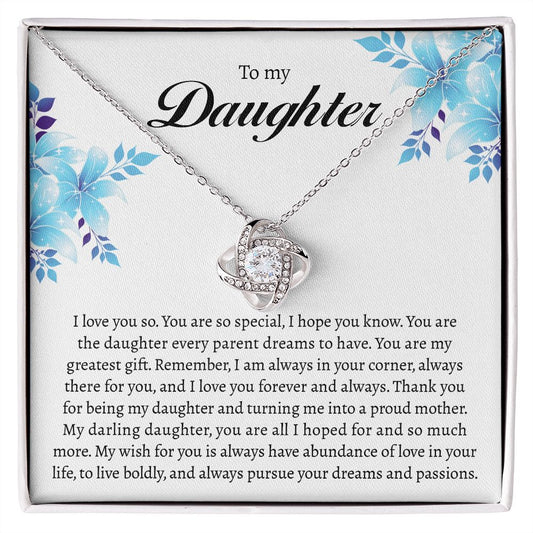 To My Daughter Gifts - Daughter Jewelry For Christmas, Thanksgiving, Birthday, Graduation, Wedding