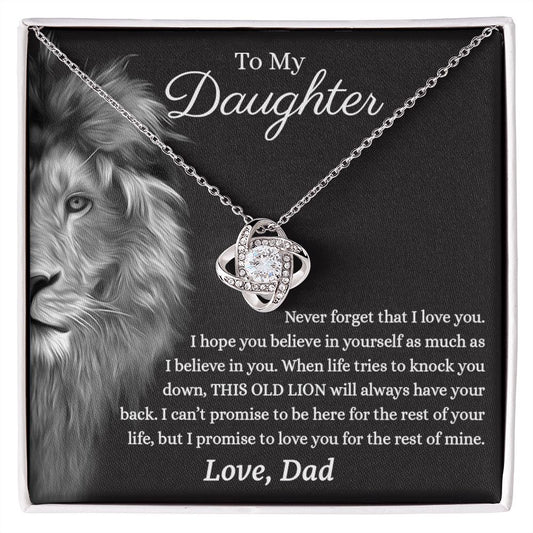 To My Daughter Gifts From Dad - Daughter Jewelry For Christmas, Thanksgiving, Birthday, Graduation, Wedding