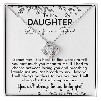Gifts For Daughter From Dad - To My Daughter Necklace From Dad