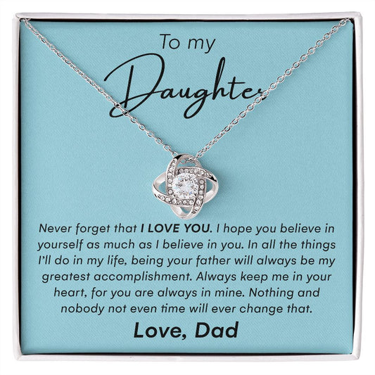 To My Daughter Gifts From Dad - Daughter Necklace Gift For Christmas, Thanksgiving, Birthday, Graduation, Wedding
