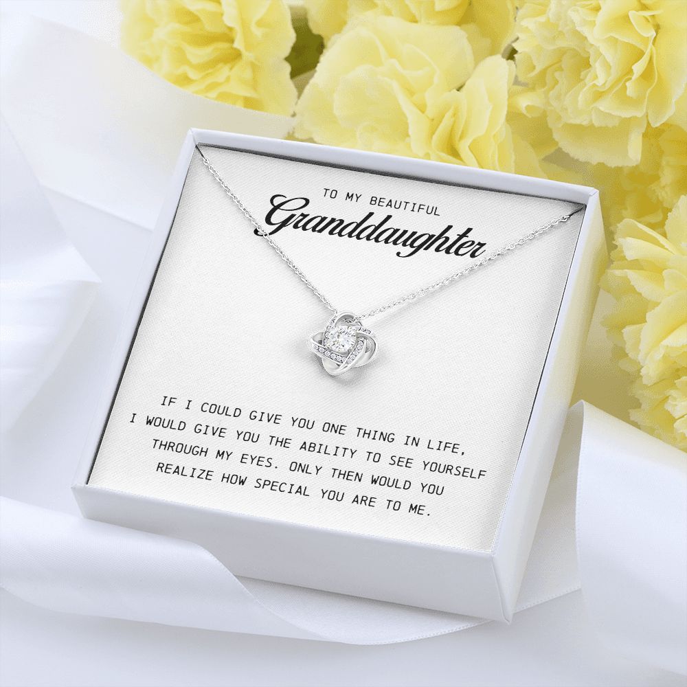 To My Granddaughter Necklace - Gifts For Granddaughter On Birthday, Graduation, Wedding, Christmas