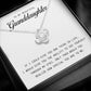 To My Granddaughter Necklace - Gifts For Granddaughter On Birthday, Graduation, Wedding, Christmas
