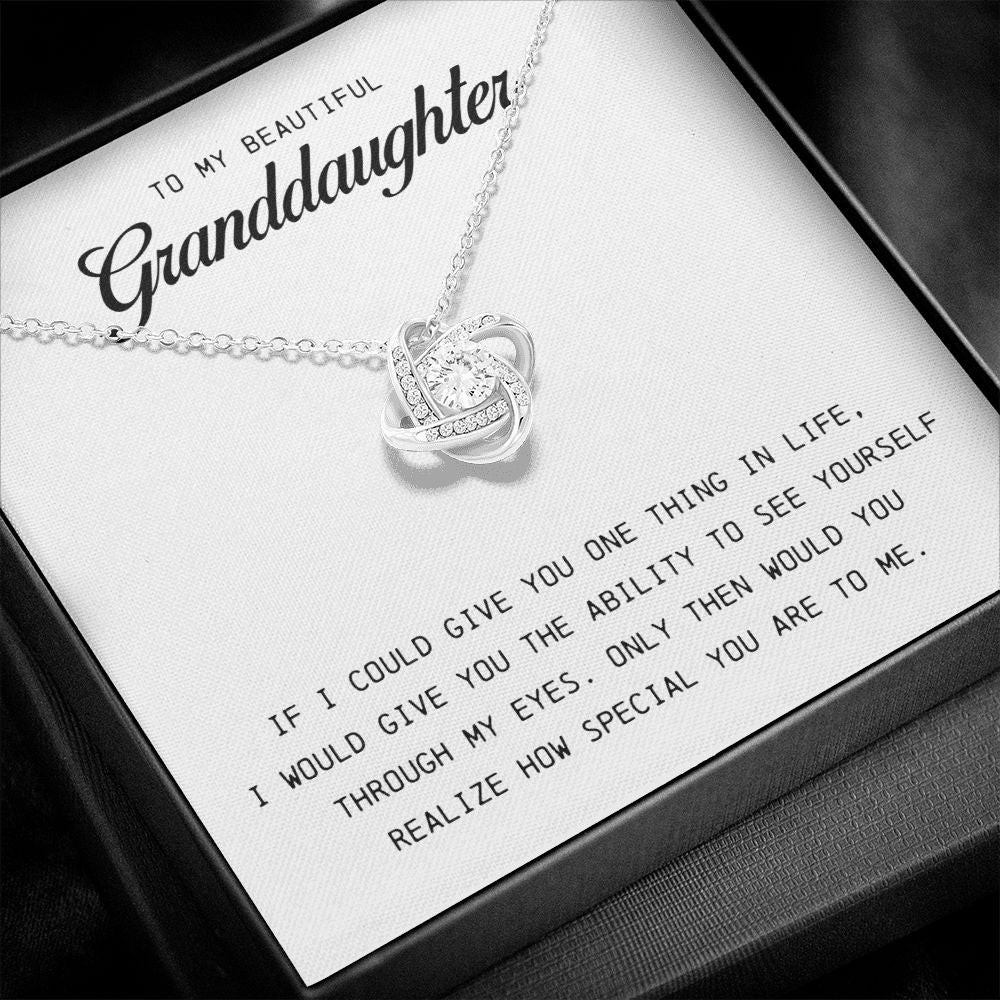 To My Granddaughter Necklace - Gifts For Granddaughter On Birthday, Graduation, Wedding, Christmas