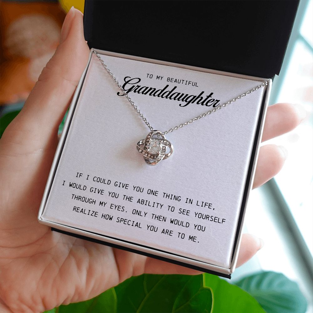 To My Granddaughter Necklace - Gifts For Granddaughter On Birthday, Graduation, Wedding, Christmas