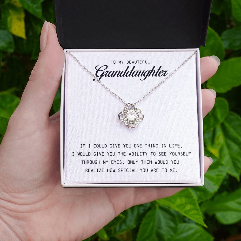 To My Granddaughter Necklace - Gifts For Granddaughter On Birthday, Graduation, Wedding, Christmas