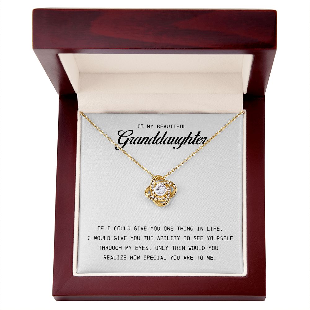 To My Granddaughter Necklace - Gifts For Granddaughter On Birthday, Graduation, Wedding, Christmas