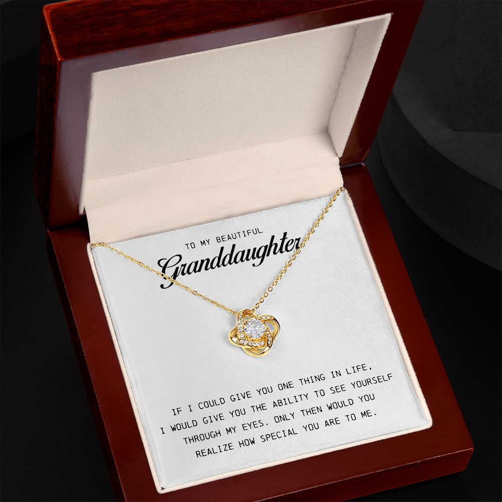 To My Granddaughter Necklace - Gifts For Granddaughter On Birthday, Graduation, Wedding, Christmas