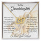 To My Granddaughter Necklace - Gifts For Granddaughter From Grandma On Birthday, Graduation, Wedding, Christmas