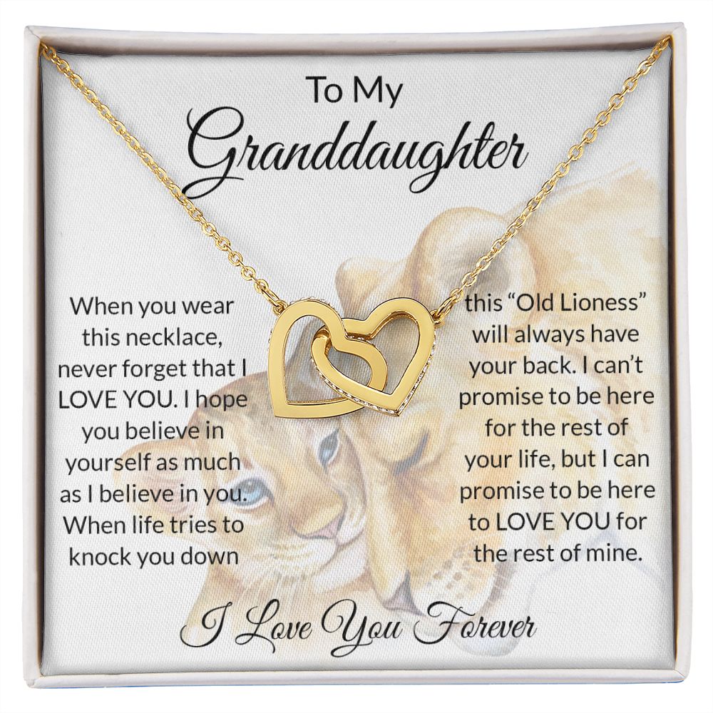 To My Granddaughter Necklace - Gifts For Granddaughter From Grandma On Birthday, Graduation, Wedding, Christmas
