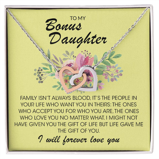Gifts For Step Daughter - To My Bonus Daughter Necklace From Stepdad Or Stepmom