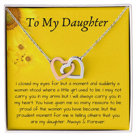 To My Daughter Gifts From Dad - Daughter Necklace Gift For Christmas, Thanksgiving, Birthday, Graduation, Wedding