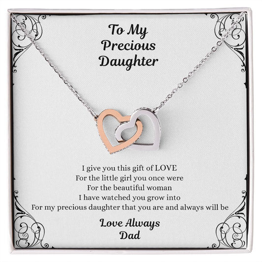 To My Daughter Gifts From Dad - Daughter Necklace Gift For Christmas, Thanksgiving, Birthday, Graduation, Wedding