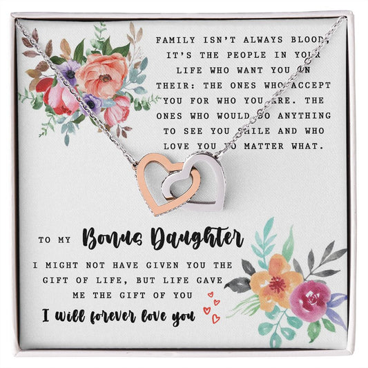 Gifts For Step Daughter - To My Bonus Daughter Necklace From Stepdad Or Stepmom