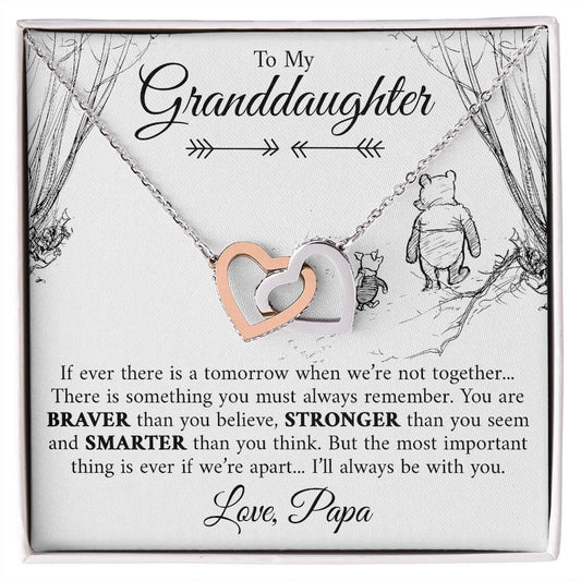 To My Granddaughter Necklace - Gifts For Granddaughter From Grandpa On Birthday, Graduation, Wedding, Christmas