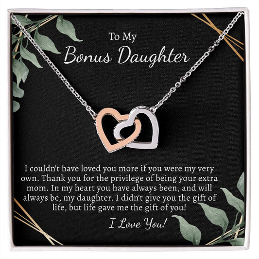 Gifts For Step Daughter - To My Bonus Daughter Necklace From Stepdad Or Stepmom