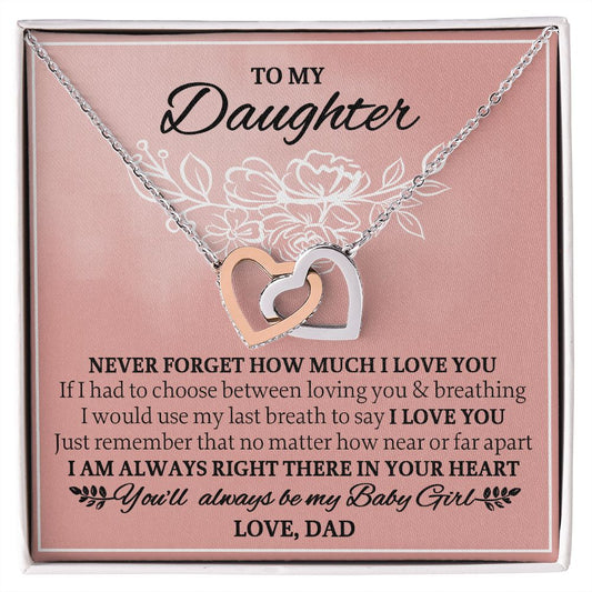 To My Daughter Gifts From Dad - Daughter Necklace Gift For Christmas, Thanksgiving, Birthday, Graduation, Wedding