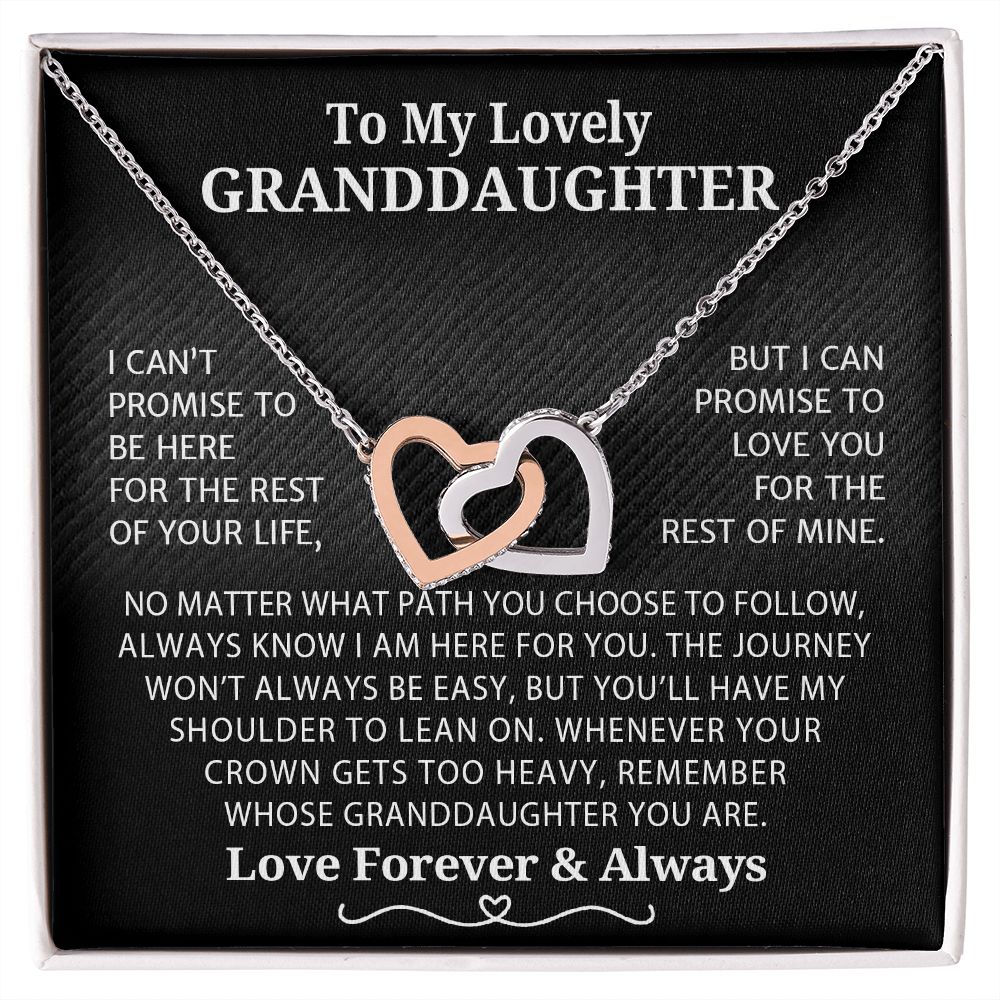 To My Granddaughter Necklace - Gifts For Granddaughter On Birthday, Graduation, Wedding, Christmas