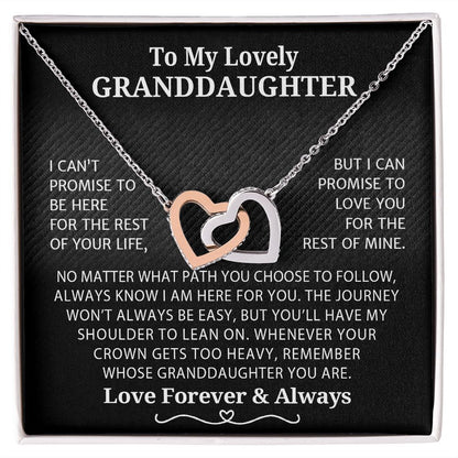 To My Granddaughter Necklace - Gifts For Granddaughter On Birthday, Graduation, Wedding, Christmas