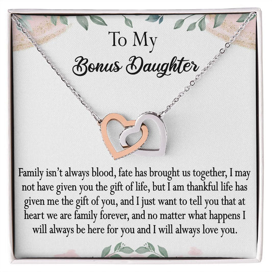 Gifts For Step Daughter - To My Bonus Daughter Necklace From Stepdad Or Stepmom