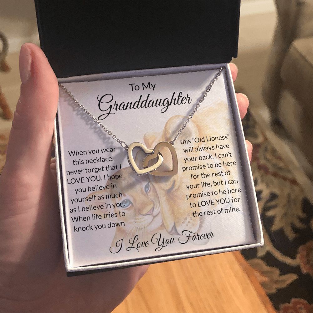 To My Granddaughter Necklace - Gifts For Granddaughter From Grandma On Birthday, Graduation, Wedding, Christmas