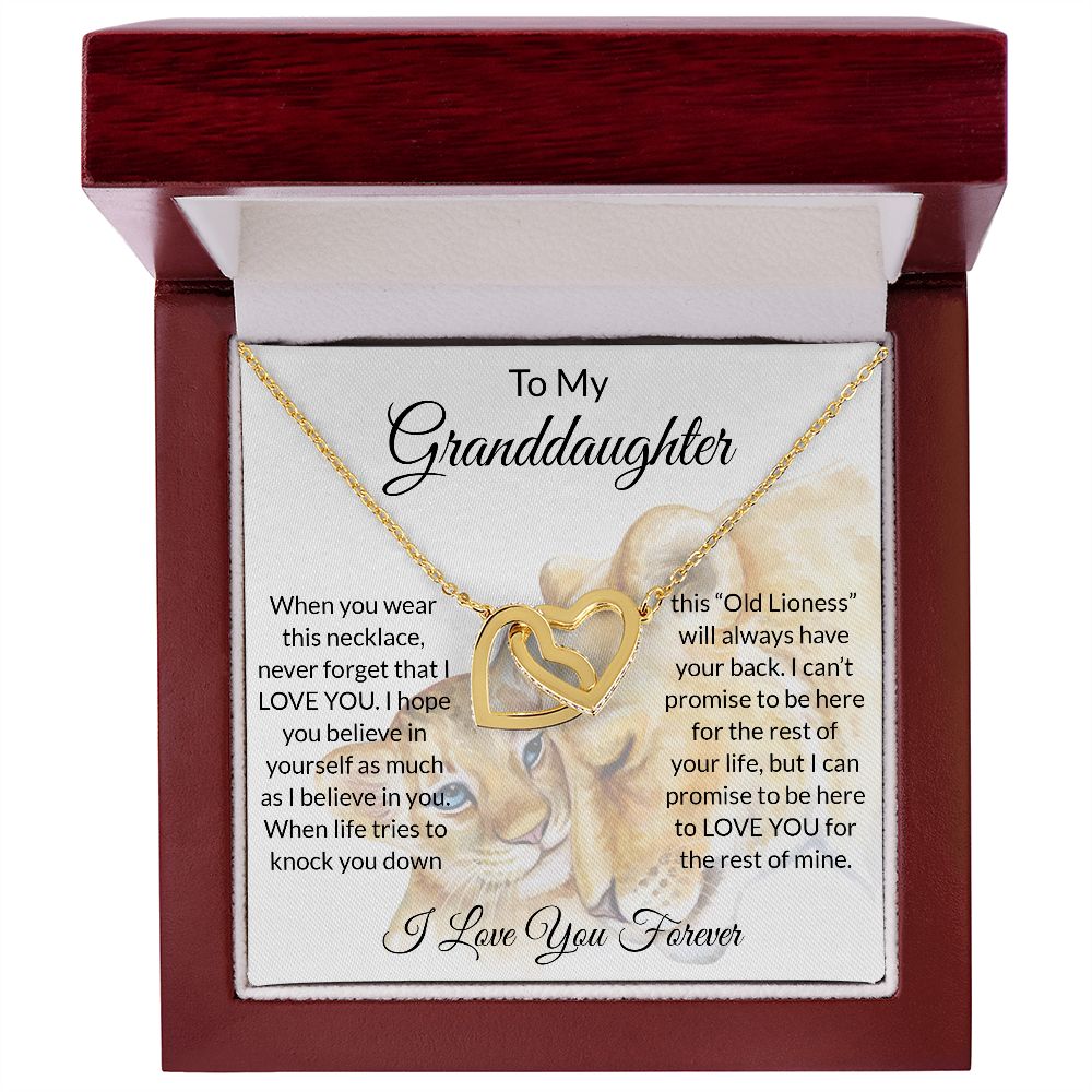 To My Granddaughter Necklace - Gifts For Granddaughter From Grandma On Birthday, Graduation, Wedding, Christmas