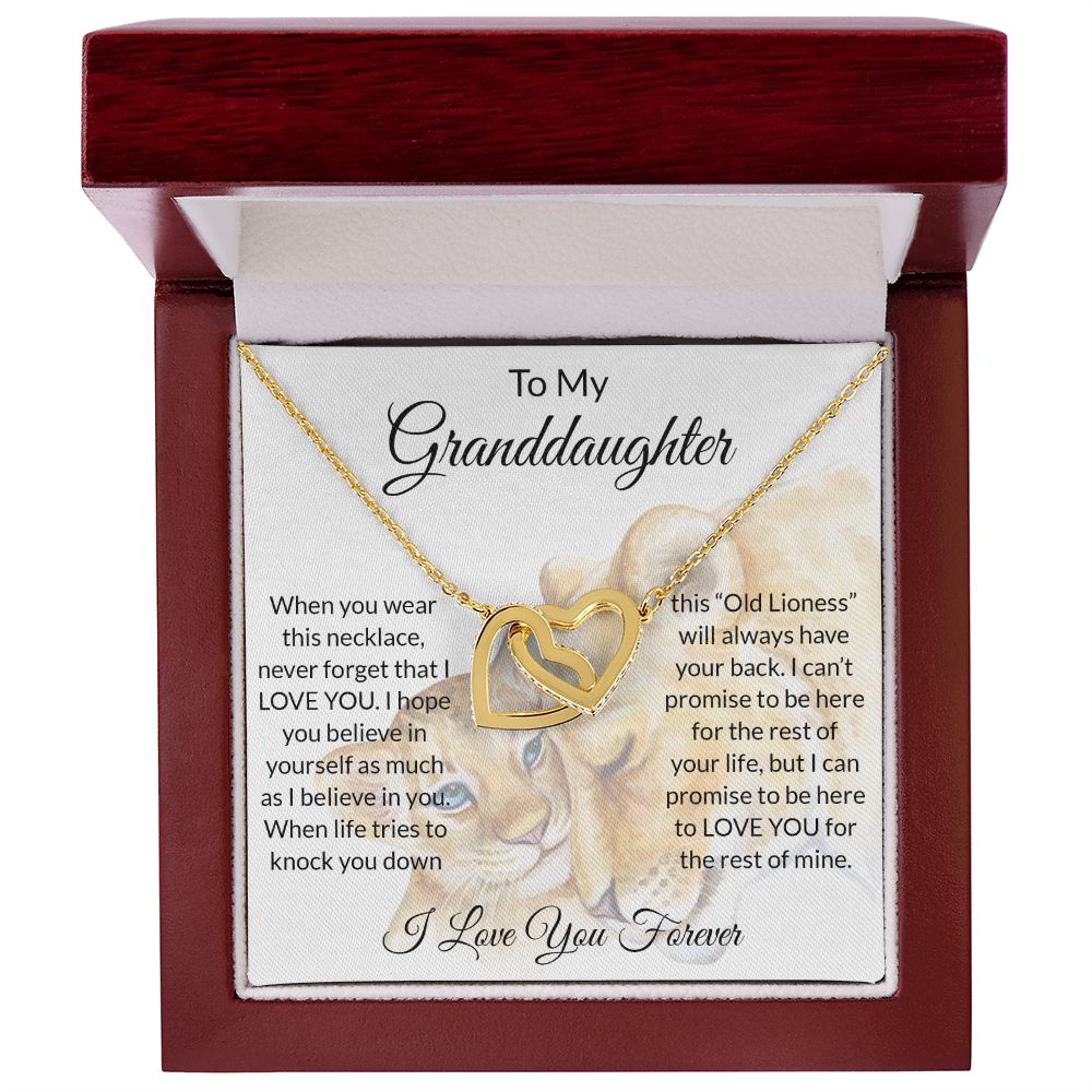 To My Granddaughter Necklace - Gifts For Granddaughter From Grandma On Birthday, Graduation, Wedding, Christmas