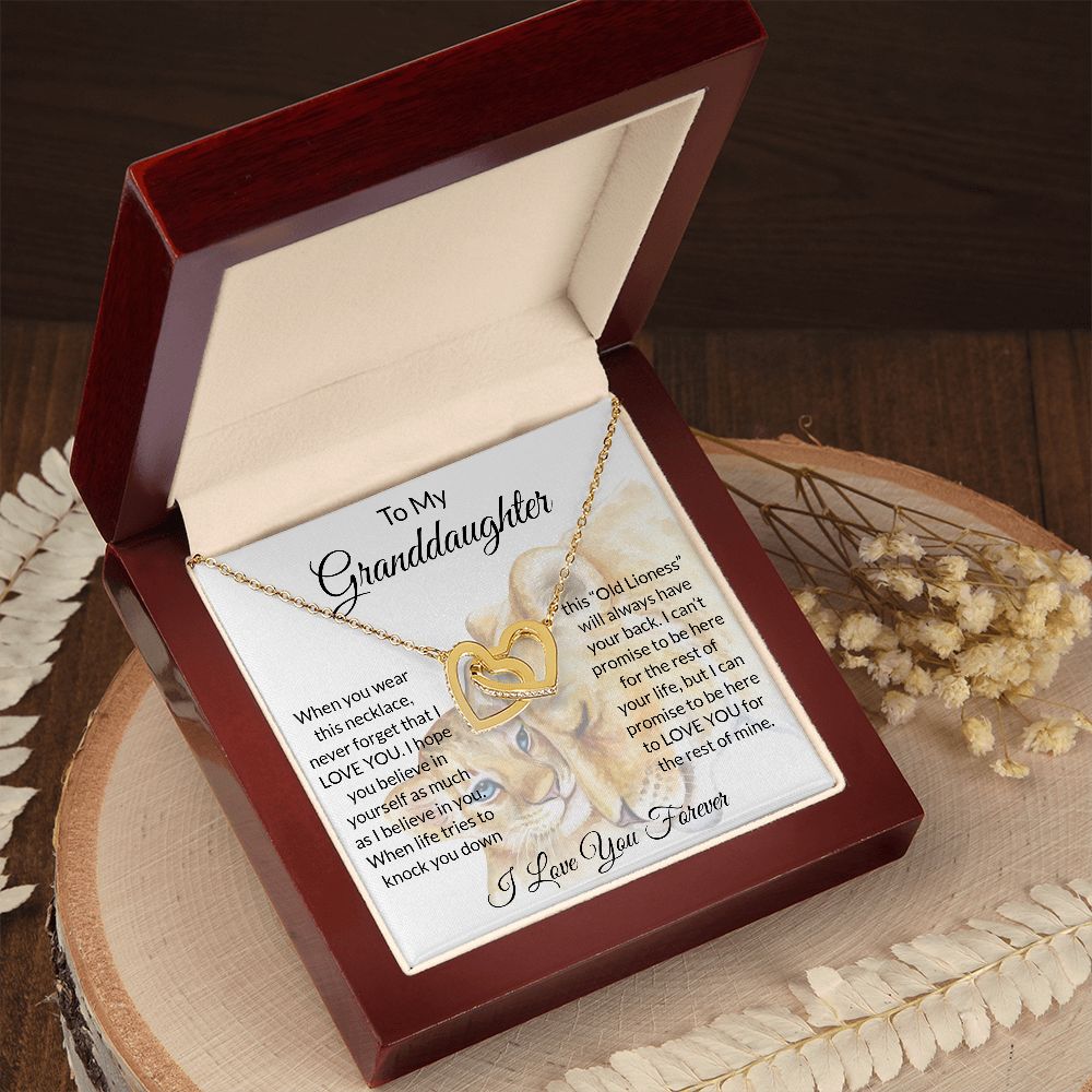 To My Granddaughter Necklace - Gifts For Granddaughter From Grandma On Birthday, Graduation, Wedding, Christmas