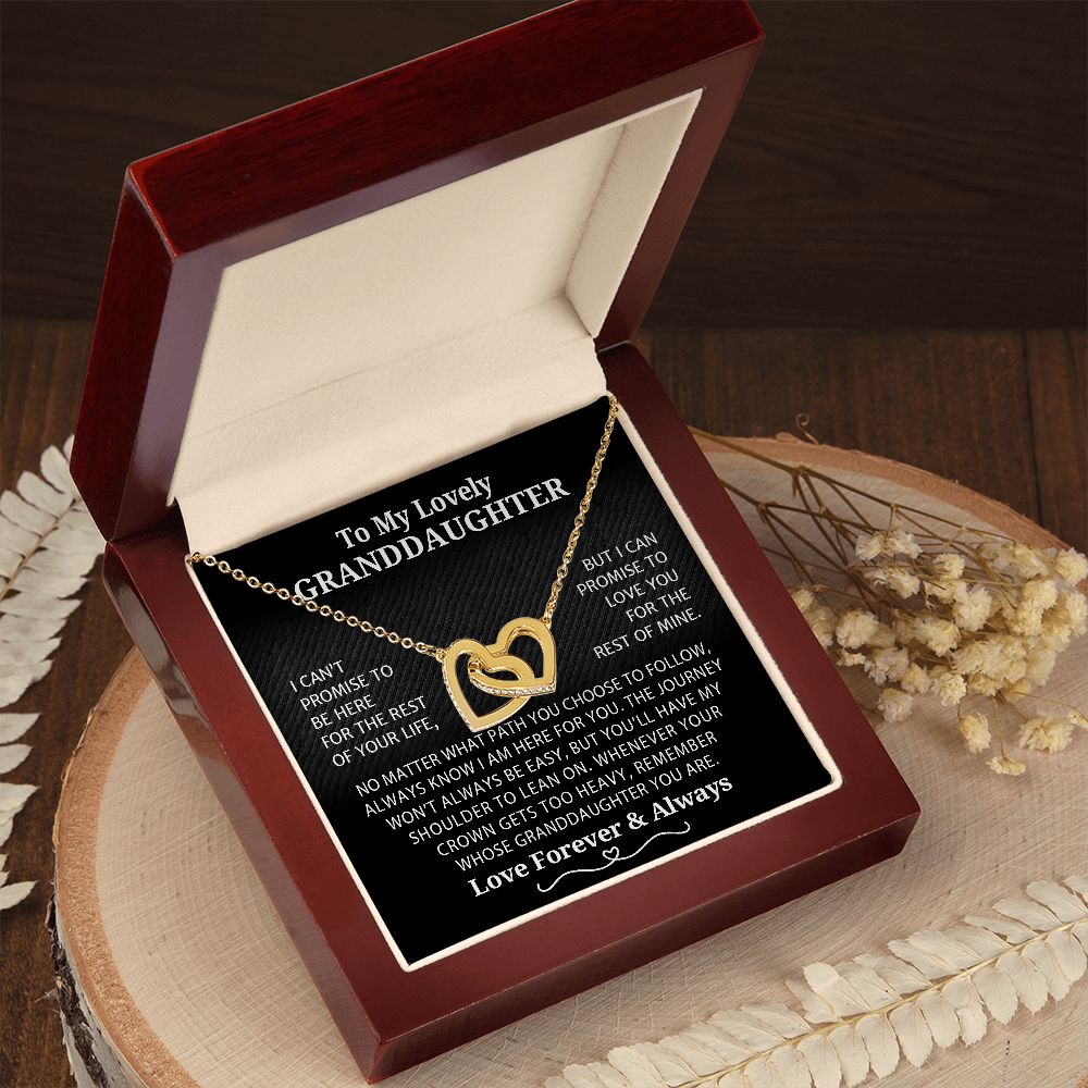To My Granddaughter Necklace - Gifts For Granddaughter On Birthday, Graduation, Wedding, Christmas