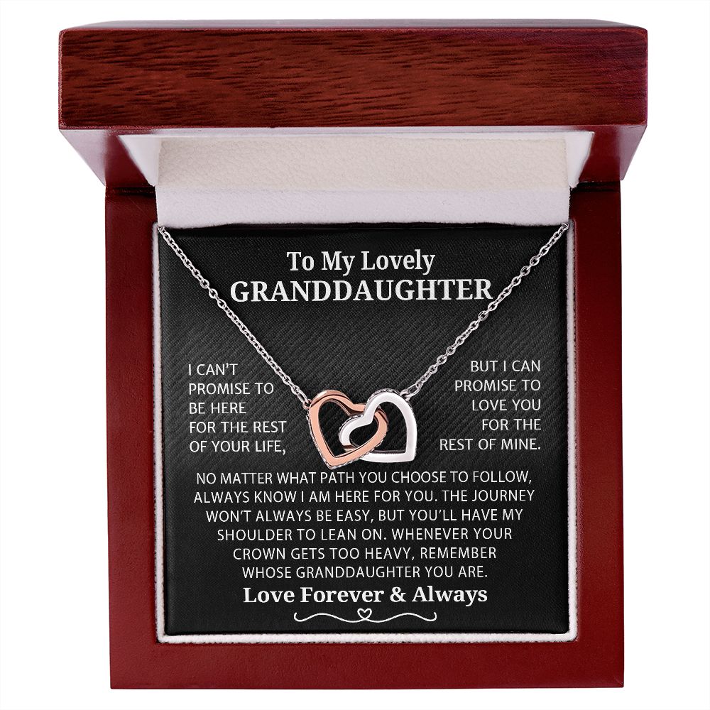 To My Granddaughter Necklace - Gifts For Granddaughter On Birthday, Graduation, Wedding, Christmas