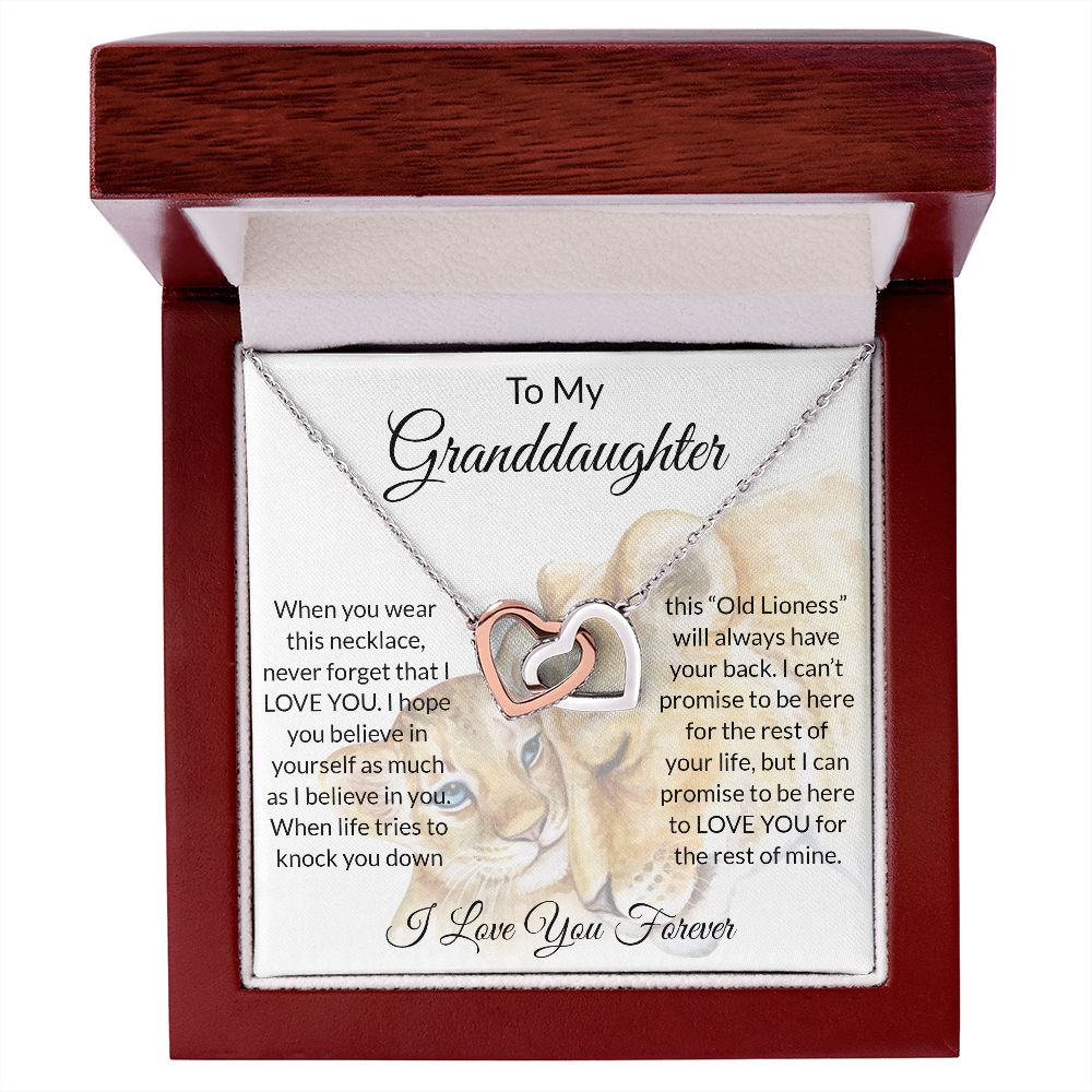 To My Granddaughter Necklace - Gifts For Granddaughter From Grandma On Birthday, Graduation, Wedding, Christmas