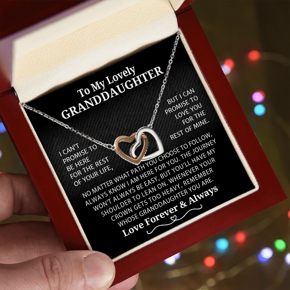 To My Granddaughter Necklace - Gifts For Granddaughter On Birthday, Graduation, Wedding, Christmas