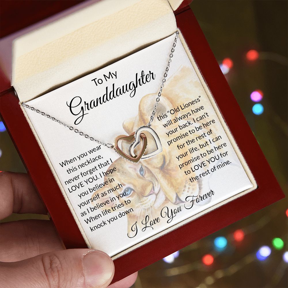 To My Granddaughter Necklace - Gifts For Granddaughter From Grandma On Birthday, Graduation, Wedding, Christmas