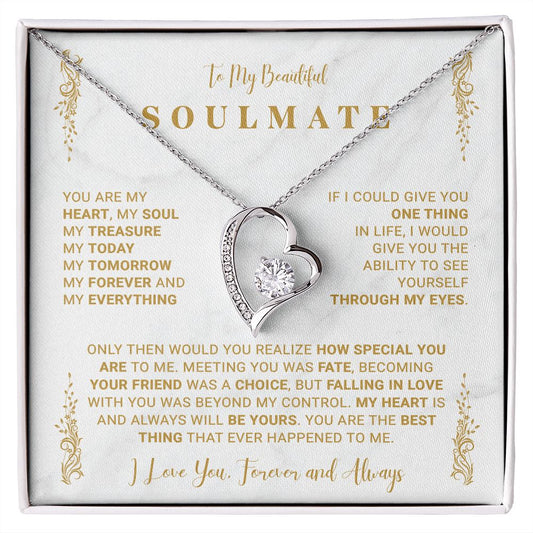 To my soulmate necklace - Gifts For Wife, Girlfriend, Fiancé On Birthday, Christmas, Valentine, Mother's Day